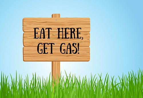 Eat Here, Get Gas by Ada Hasloecher