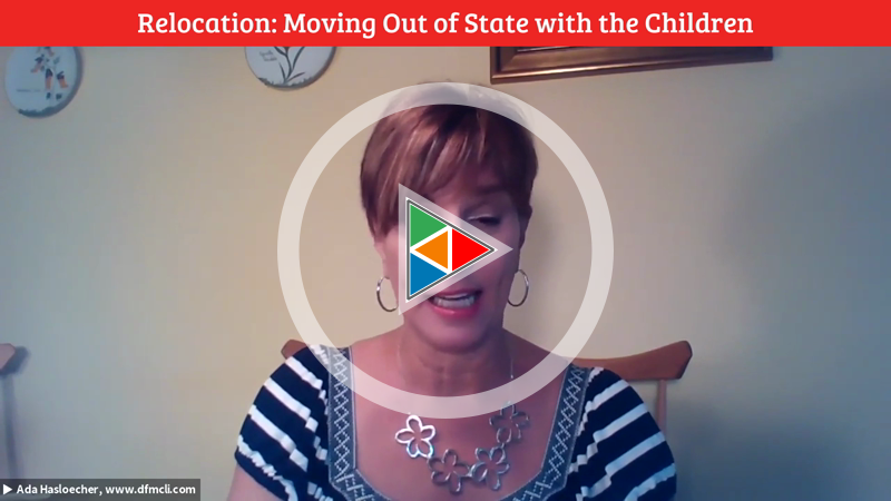 Still Image of Ada Hasloecher speaking on Relocation: Moving Out of State with the Children