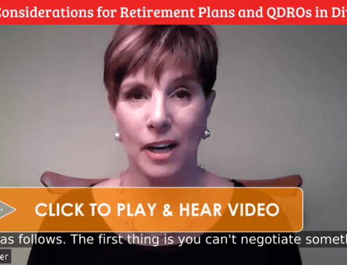 Key Considerations for Retirement Plans and QDROs in Divorce Mediation (video)